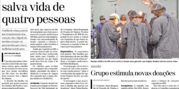 Morte de menino salva vida de quatro pessoas