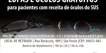 Distribuição gratuita de óculos