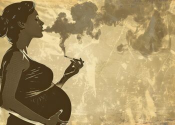 tabagismo na gravidez. silhueta de mulher grávida fumando