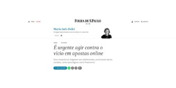 “É urgente agir contra o vício em apostas online”, afirma advogada Maria Inês Dolci