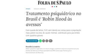 Dr. Ronaldo Laranjeira publica artigo sobre falta de leitos psiquiátricos para população vulnerável