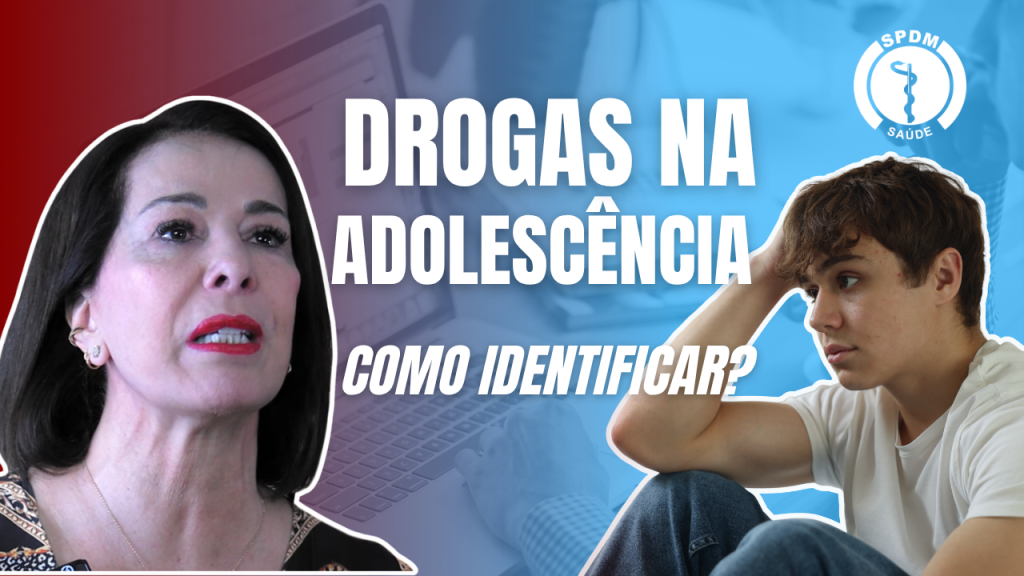 Foto de Dra. Fátima Padin à esquerda. Um adolescente à direita. Ao centro