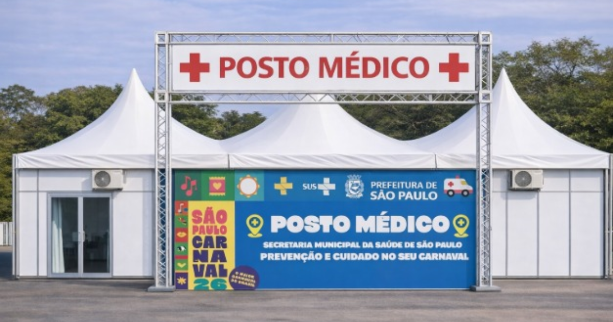 Posto médico no carnaval 2026 de SP