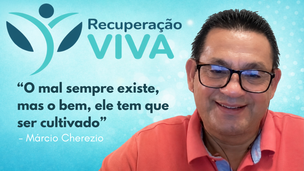 Dependência Química. Fundo com degradê verde claro. No topo, logo do Recuperação Viva. Logo abaixo, frase: 